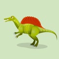 Iguanodon, iguana-tooth isolated. Ornithopod dinosaur