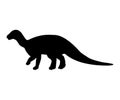 Iguanodon silhouette dinosaur jurassic prehistoric animal