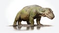 Iguanodon On White Background: Full Body Dinosaur Illustration