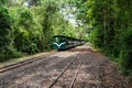 Iguazu, Argentina - Dec 10, 2023: Rainforest Ecological Train at Iguazu Falls National Park in Argentina Royalty Free Stock Photo