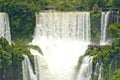 Iguazu Falls, Argentina, Curtains of Water coming down. Royalty Free Stock Photo
