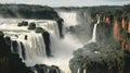 Iguazu Falls on the border of Brazil and Argentina. One of the world\'s great natural Royalty Free Stock Photo