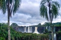 Iguazu Falls on the border of Brazil and Argentina in South America. the largest waterfall system on Earth