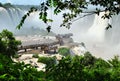 Iguazu Falls in Brazil with tourists