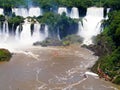 Iguazu Falls foz de Iguacu , Seven Wonders of the world. Foz de Iguazu, Border Between Argentina and Brazil Royalty Free Stock Photo