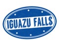 Iguazu falls grunge rubber stamp