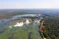 Iguazu falls helicopter view, Argentina Royalty Free Stock Photo