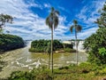 Iguazu Falls, the largest series of waterfalls of the world, located at the Brazilian and Argentinian border Royalty Free Stock Photo