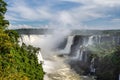 Iguazu Falls, the largest series of waterfalls of the world, located at the Brazilian and Argentinian border Royalty Free Stock Photo