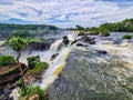 Iguazu Falls, the largest series of waterfalls of the world, located at the Brazilian and Argentinian border Royalty Free Stock Photo