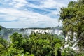 Iguazu Falls, the largest series of waterfalls of the world, located at the Brazilian and Argentinian border Royalty Free Stock Photo