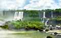 Iguazu Falls, the largest waterfall in the world, South America Royalty Free Stock Photo