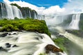 Iguazu Falls, the largest waterfall in the world, South America Royalty Free Stock Photo