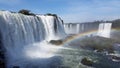 Iguazu Falls Majesty: A Natural Wonder in Brazil rainbow paradise Royalty Free Stock Photo