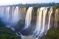 Iguazu Falls, one of the largest series of waterfalls in the world Royalty Free Stock Photo