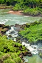 Iguazu Falls in a tropical rainforest in Argentina Royalty Free Stock Photo