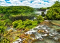 Iguazu Falls in a tropical rainforest in Argentina Royalty Free Stock Photo