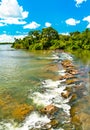 Iguazu Falls in a tropical rainforest in Argentina Royalty Free Stock Photo