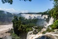 Iguazu Falls view from argentinian side - Brazil and Argentina Border Royalty Free Stock Photo