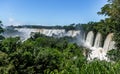 Iguazu Falls view from argentinian side - Brazil and Argentina Border Royalty Free Stock Photo