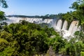 Iguazu Falls view from argentinian side - Brazil and Argentina Border Royalty Free Stock Photo