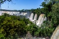 Iguazu Falls view from argentinian side - Brazil and Argentina Border Royalty Free Stock Photo