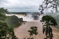 Iguazu Falls view from brazilian side - Brazil and Argentina Border Royalty Free Stock Photo