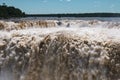 Iguazu waterfalls on the border of Brazil and Argentina Royalty Free Stock Photo