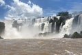 Iguazu Waterfalls view from Argentinian side Royalty Free Stock Photo