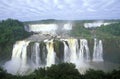 Iguazu Waterfalls in Parque Nacional Iguazu, border of Brazil and Argentina Royalty Free Stock Photo