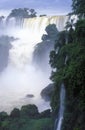 Iguazu Waterfalls in Parque Nacional Iguazu, border of Brazil and Argentina Royalty Free Stock Photo