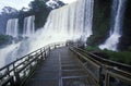 Iguazu Waterfalls in Parque Nacional Iguazu, border of Brazil and Argentina Royalty Free Stock Photo