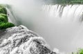 Iguazu waterfalls on a sunny day in summer. Photo at Argentinian, Devil throat