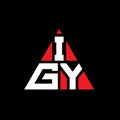 IGY triangle letter logo design with triangle shape. IGY triangle logo design monogram. IGY triangle vector logo template with red Royalty Free Stock Photo