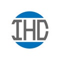 IHC letter logo design on white background. IHC creative initials circle logo concept. IHC letter design Royalty Free Stock Photo