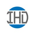 IHD letter logo design on white background. IHD creative initials circle logo concept. IHD letter design