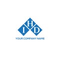 IHD letter logo design on WHITE background. IHD creative initials letter logo concept.