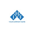 IHF letter logo design on WHITE background. IHF creative initials letter logo concept. IHF letter design Royalty Free Stock Photo