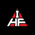 IHF triangle letter logo design with triangle shape. IHF triangle logo design monogram. IHF triangle vector logo template with red Royalty Free Stock Photo