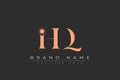 IHQ abstract letter logo design Royalty Free Stock Photo