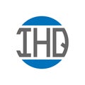 IHQ letter logo design on white background. IHQ creative initials circle logo concept. IHQ letter design Royalty Free Stock Photo