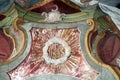 IHS, fresco in the Church of All Saints, Sesvete, Croatia, Europe