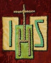 IHS, symbolic monogram tapestry for Jesus Royalty Free Stock Photo