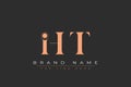 IHT abstract letter logo design Royalty Free Stock Photo