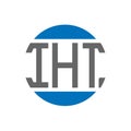 IHT letter logo design on white background. IHT creative initials circle logo concept. IHT letter design.IHT letter logo design on Royalty Free Stock Photo