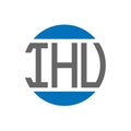 IHU letter logo design on white background. IHU creative initials circle logo concept. IHU letter design Royalty Free Stock Photo