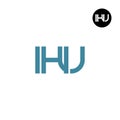 IHU Logo Letter Monogram Design Royalty Free Stock Photo
