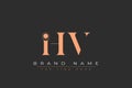 IHV abstract letter logo design Royalty Free Stock Photo