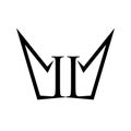 II Number Crown Shape Form Symbol Design