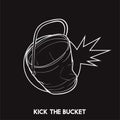Iiiustration of `Kick the bucket` icon